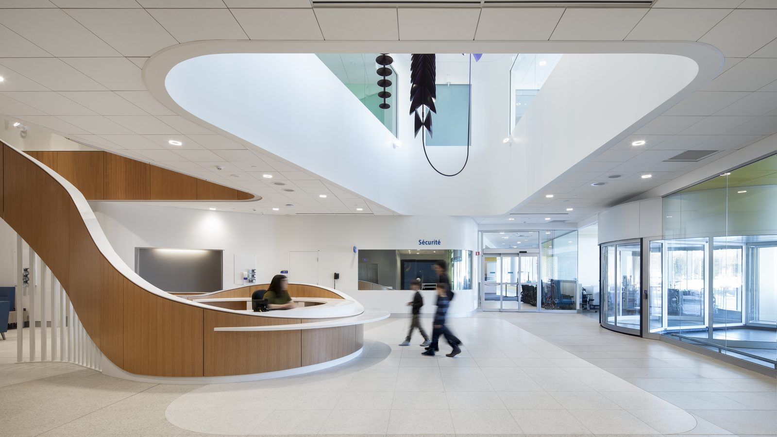 Atrium et aire d’accueil du Centre mère-enfant du CHUS